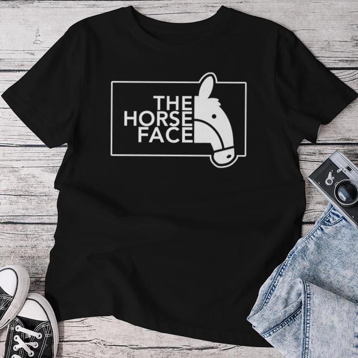 ザ・ホース・フェイス The Horse Face 午年 馬【十二支 干支】2026年 ブランド パロディ 長袖tシャツ レディースTシャツ 面白い贈り物