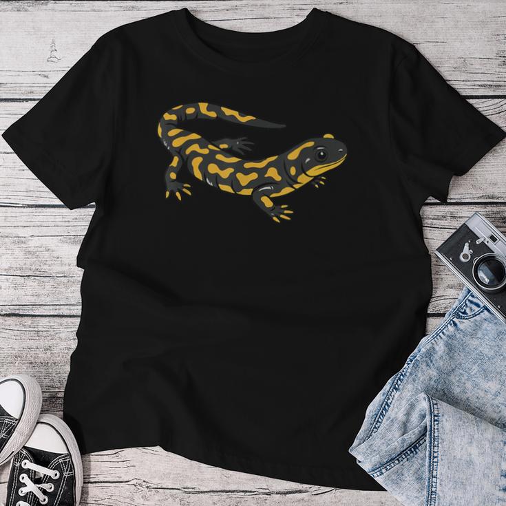 タイガーモール サラマンダー Ambystoma Tigrinum レディースTシャツ 面白い贈り物