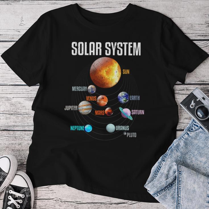 太陽系惑星 宇宙 科学 男の子 女の子tem キッズ 長袖tシャツ レディースTシャツ 面白い贈り物