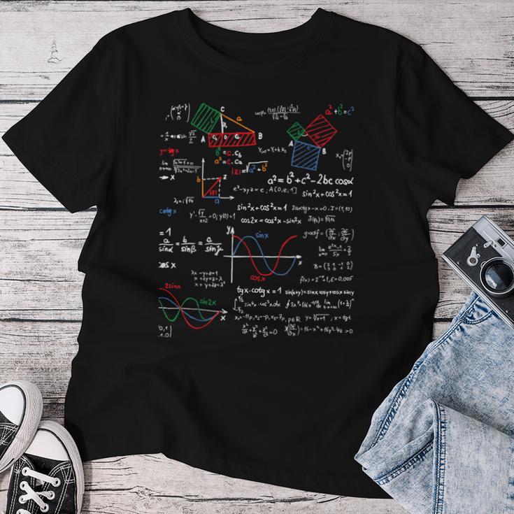 数学tシャツ Teacher Formulas Cheatheet Cool Geek Nerd レディースTシャツ 面白い贈り物
