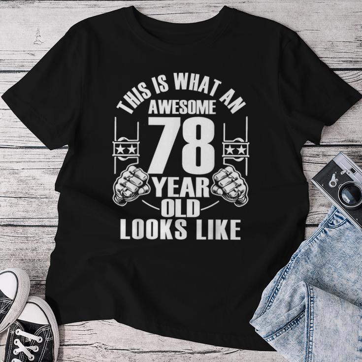 男性、女性、78歳の誕生日への78歳の誕生日プレゼント レディースTシャツ 面白い贈り物
