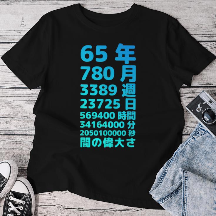 面白い65歳の誕生日の古いメーター 面白い65歳のギフト 女性 男性 面白い電卓 65歳の誕生日のギフト レディースTシャツ 面白い贈り物