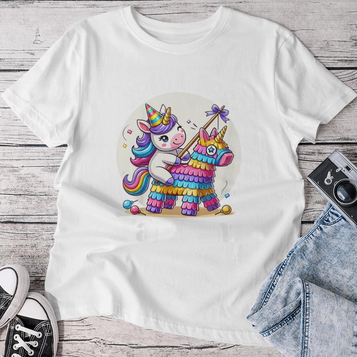 Enfant Je Peux Pas J'ai 3 Ans Anniversaire Licorne Fille Pinata T-shirt femme Cadeaux drôles