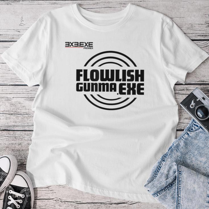 Flowlish GunmaExe_3_髙橋芙由子 レディースTシャツ 面白い贈り物
