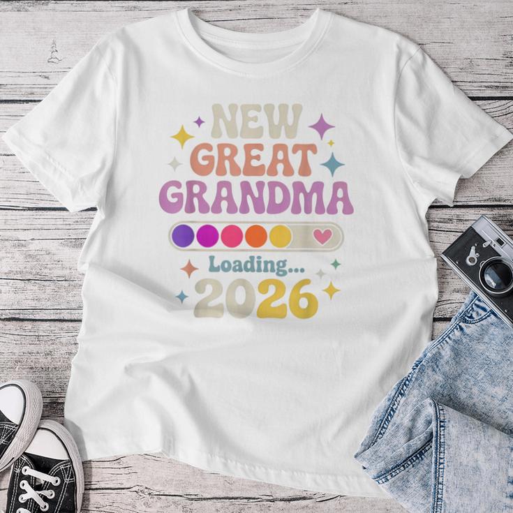 New Great Grandma Loading 2026 レトロ 妊娠 レディースTシャツ 面白い贈り物
