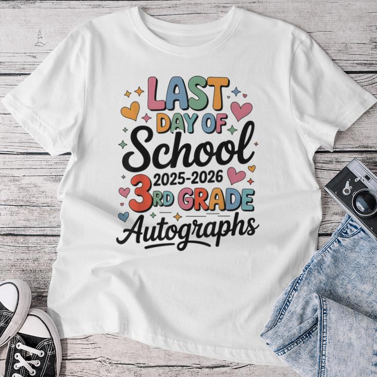 Sign My 3Rd Grade Last Day 2026 Autographs シグネチャーアート レディースTシャツ 面白い贈り物