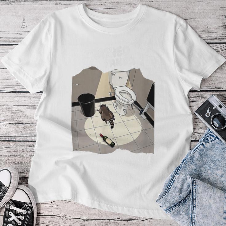 Trashed Panda ミーム アライグマ 面白いアート レディースTシャツ 面白い贈り物