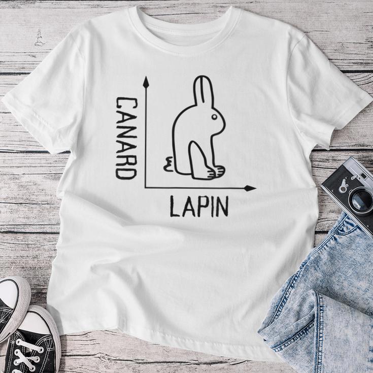 Wittgenstein Rabbit Duck Philosopher レディースTシャツ 面白い贈り物