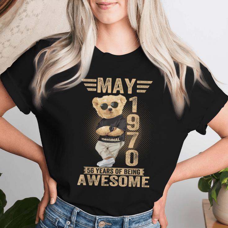 5月56日 誕生日 男性 女性 1970年 素晴らしいテディベア レディースTシャツ 彼女への贈り物