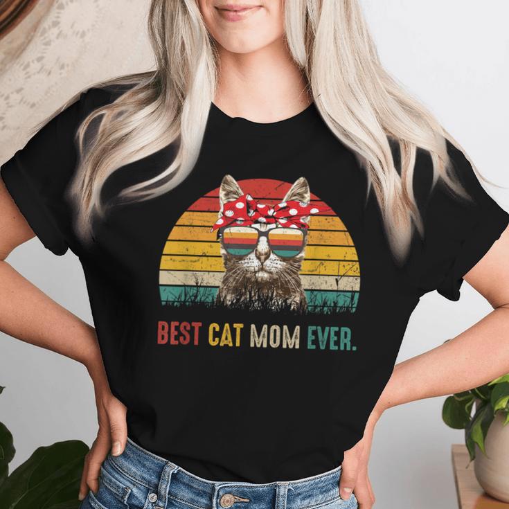 Best Cat Mom Ever Best Cat Mom Ever レディースTシャツ 彼女への贈り物