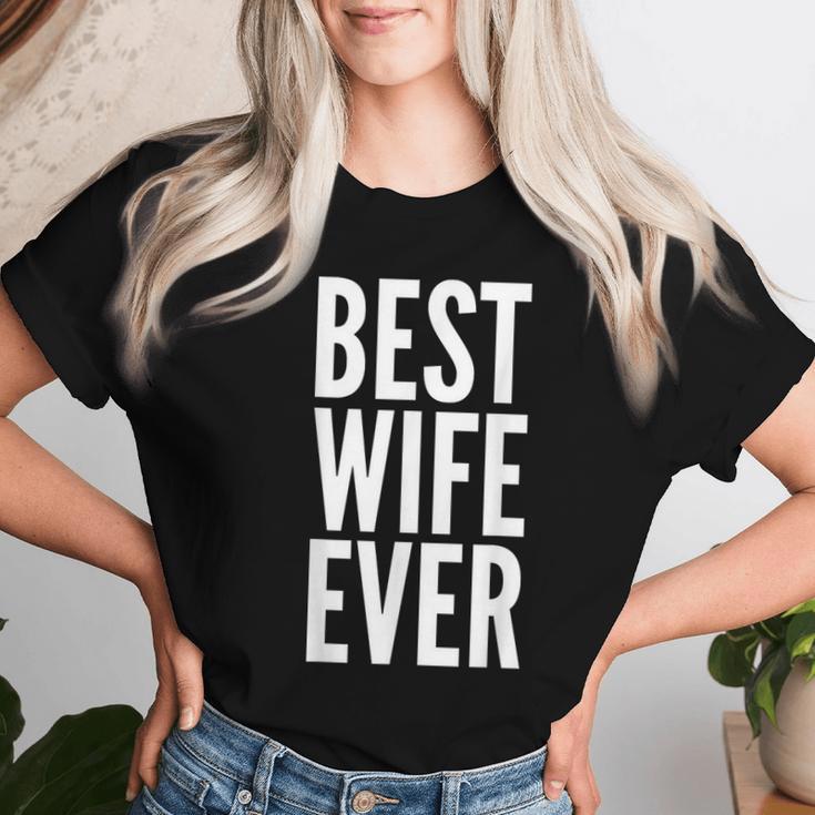 Best Wife Ever Wedding レディースTシャツ 彼女への贈り物