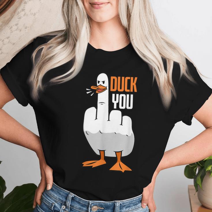 Duck You Duck レディースTシャツ 彼女への贈り物