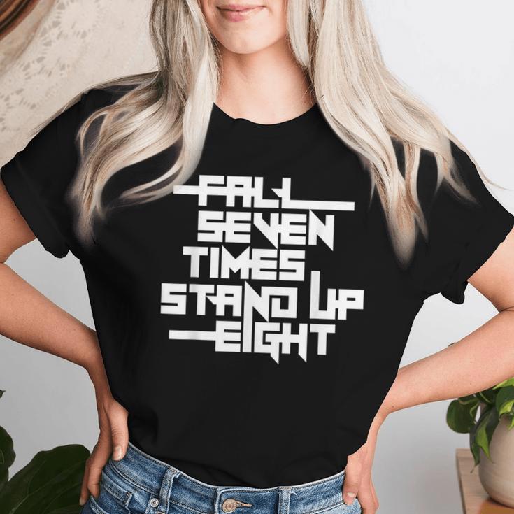 Falleven Timestand Up Eight インスピレーションスローガン レディースTシャツ 彼女への贈り物