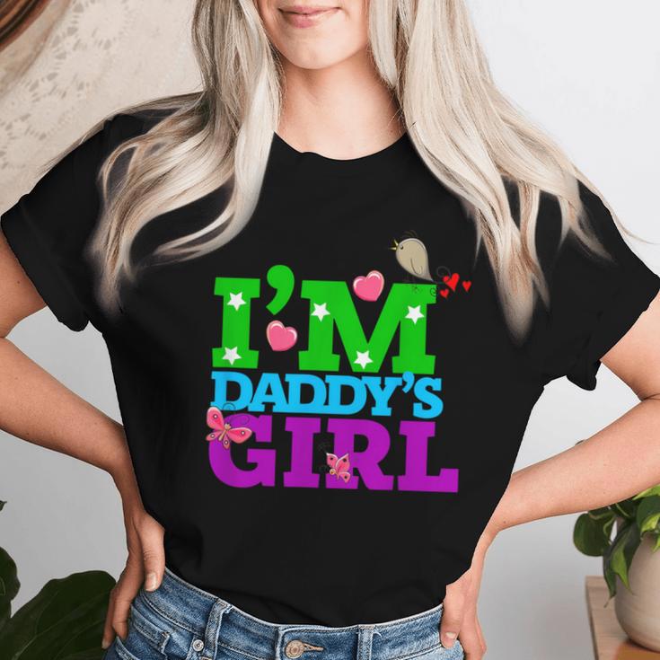 I'm Daddy's Girl I Love You Dad Daddy Daughter レディースTシャツ 彼女への贈り物