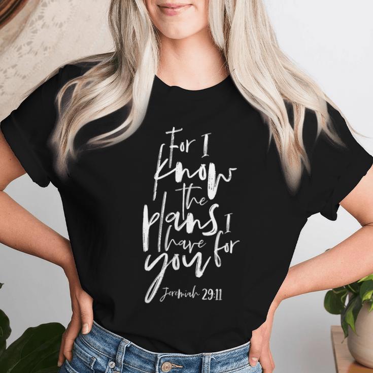 Know The Plans I Have For You Christian Bibleerse レディースTシャツ 彼女への贈り物