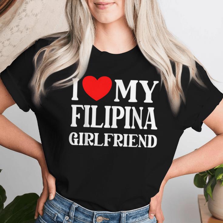 I Love My Filipina Girlfriend デザイン Best Boyfriend レディースTシャツ 彼女への贈り物