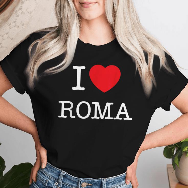 I Love Roma Graphic Novelty & Cool s レディースTシャツ 彼女への贈り物