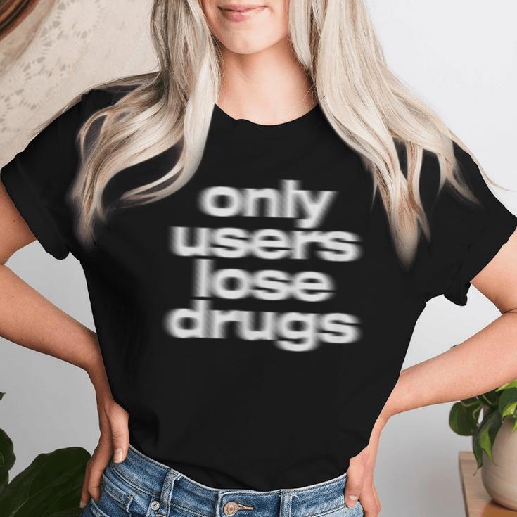 Only Users Lose Drugs ヴィンテージ E-Boy E-Girl 美学 レディースTシャツ 彼女への贈り物