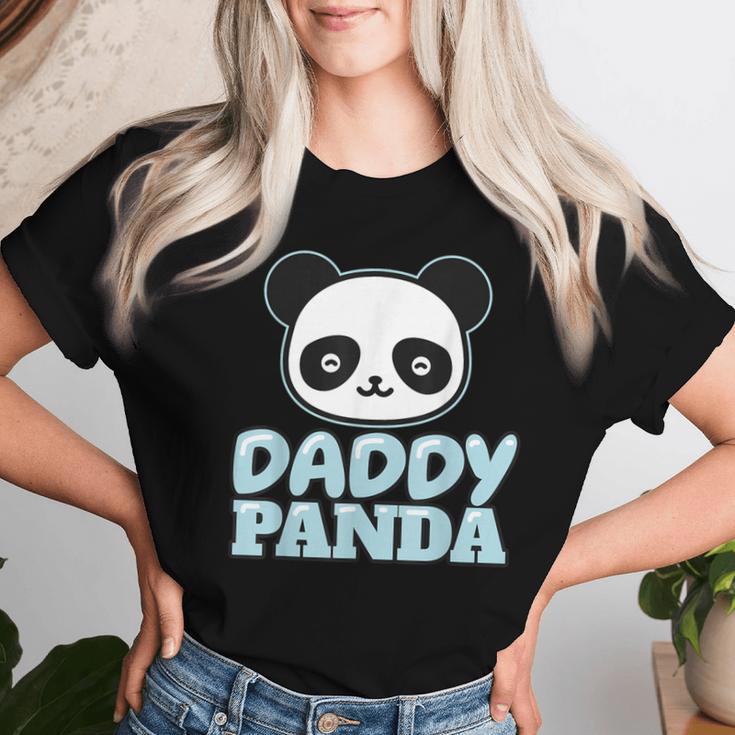 Papà Panda Bear Papà Festa Del Papà Panda Maglietta da donna Regalos para ella