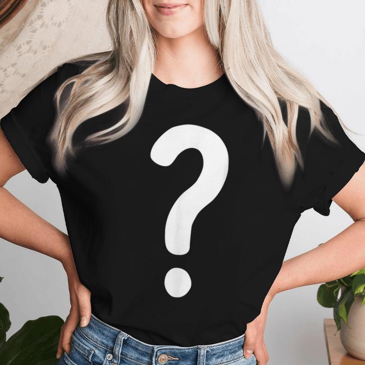 クエスチョンマーク シャツ カップル 男性 女性 キッズ Guess Who コスチューム レディースTシャツ 彼女への贈り物