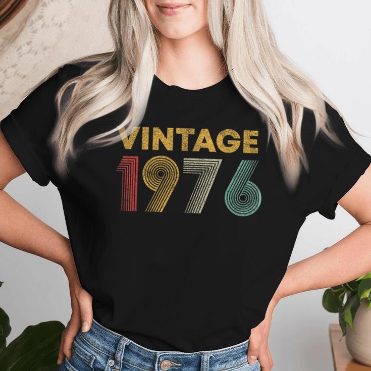 ヴィンテージ 1976 50歳の誕生日プレゼント 男性 女性 50歳 レディースTシャツ 彼女への贈り物