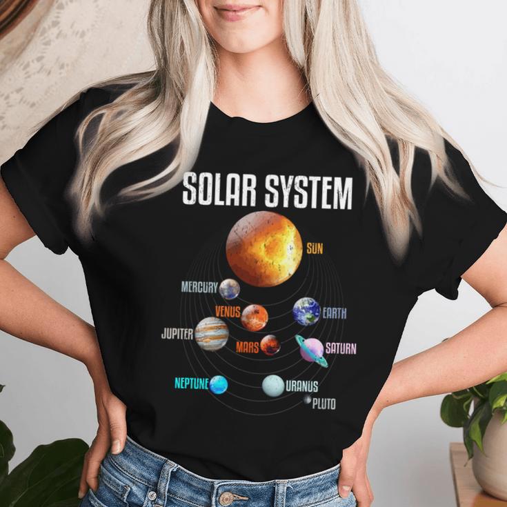 太陽系惑星 宇宙 科学 男の子 女の子tem キッズ 長袖tシャツ レディースTシャツ 彼女への贈り物