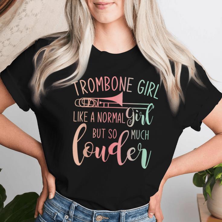 普通の女の子みたいなトロンボーンの女の子だが道音量大きいトロンボーン レディースTシャツ 彼女への贈り物
