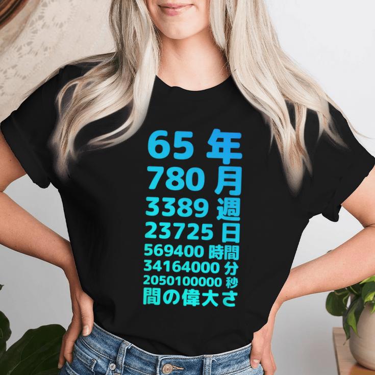 面白い65歳の誕生日の古いメーター 面白い65歳のギフト 女性 男性 面白い電卓 65歳の誕生日のギフト レディースTシャツ 彼女への贈り物
