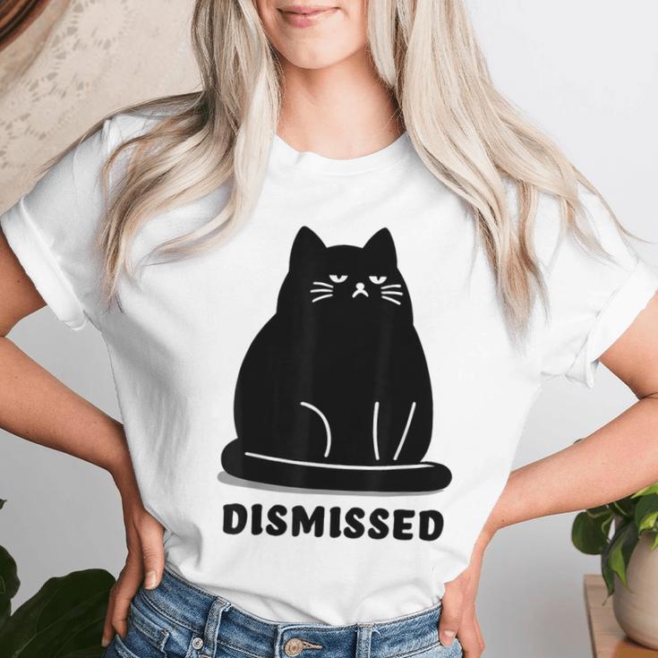 Annoyed Cat Dismissedarcastic Rolling Eyes カワイイキャット レディースTシャツ 彼女への贈り物