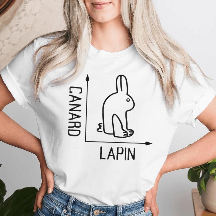 Wittgenstein Rabbit Duck Philosopher レディースTシャツ 彼女への贈り物