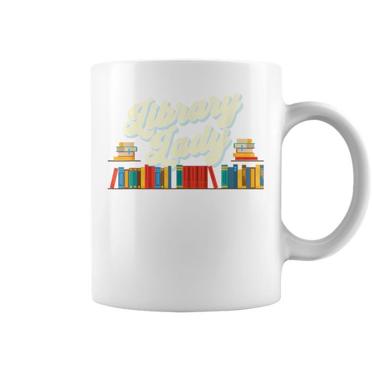 Library Lady School Librarian Cataloger Books Book Lover Coffee Mug White