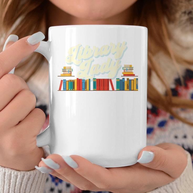 Library Lady School Librarian Cataloger Books Book Lover Coffee Mug White