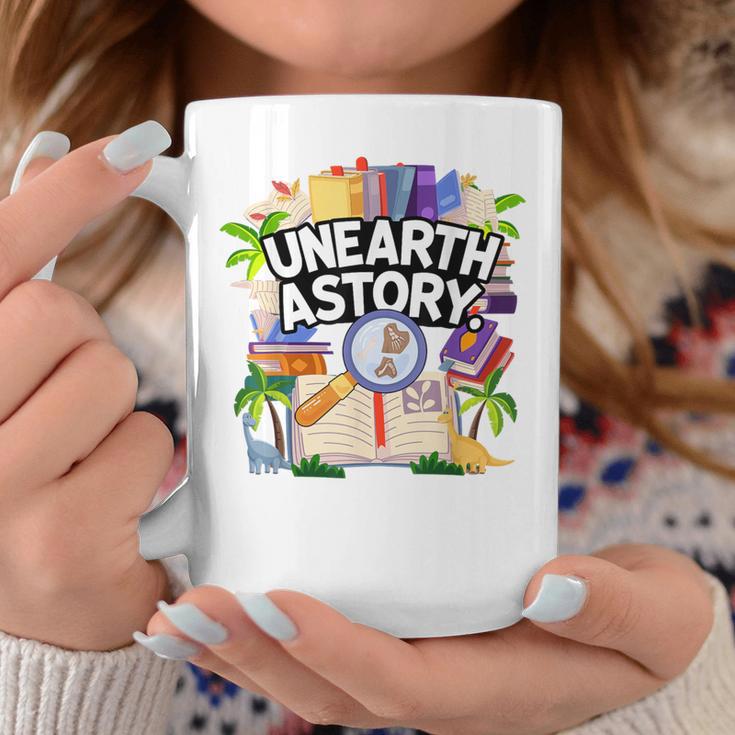 Unearth A Story Reading Book Summer Book Lover Coffee Mug White Unearth A Story Reading Book Summer Book Lover Coffee Mug White