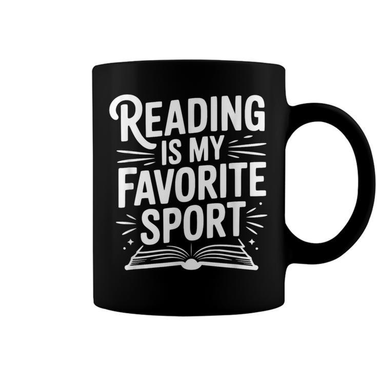 Reading Is My Favorite Sport Book Lover Coffee Mug Black