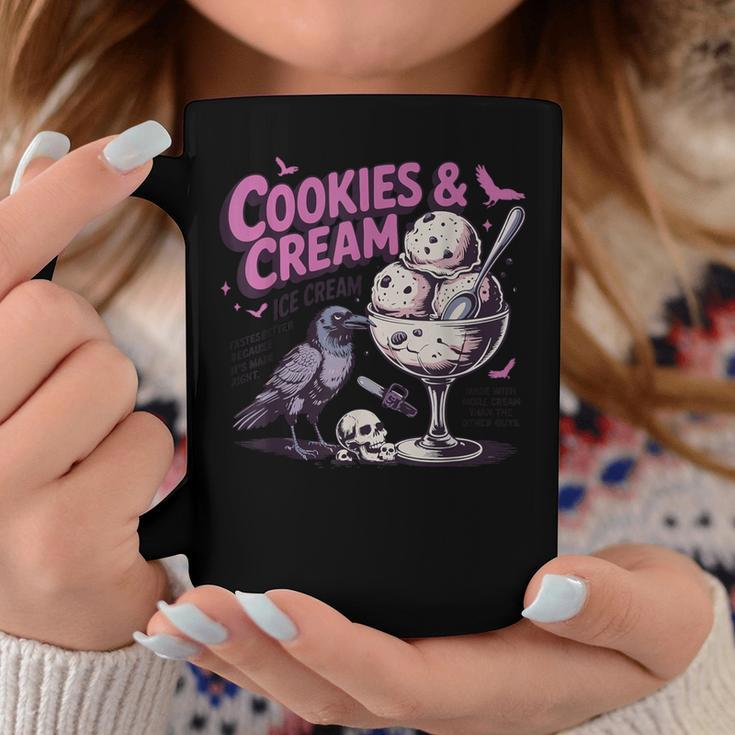 Cookie & Cream Ice Cream Butcher And Bird Book Lover Coffee Mug Black