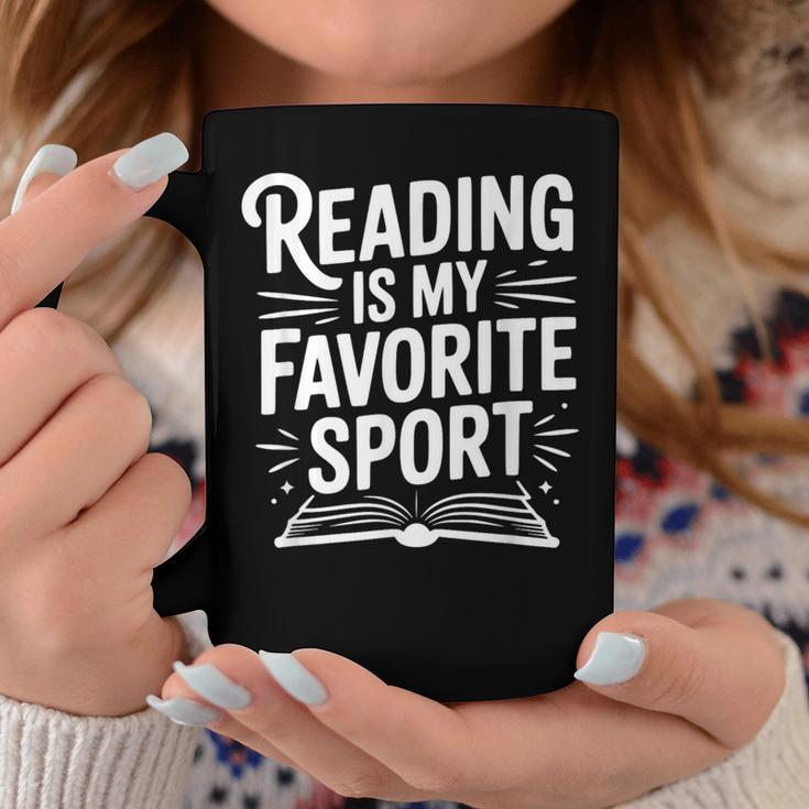 Reading Is My Favorite Sport Book Lover Coffee Mug Black