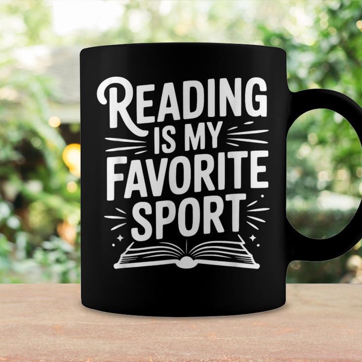 Reading Is My Favorite Sport Book Lover Coffee Mug Black