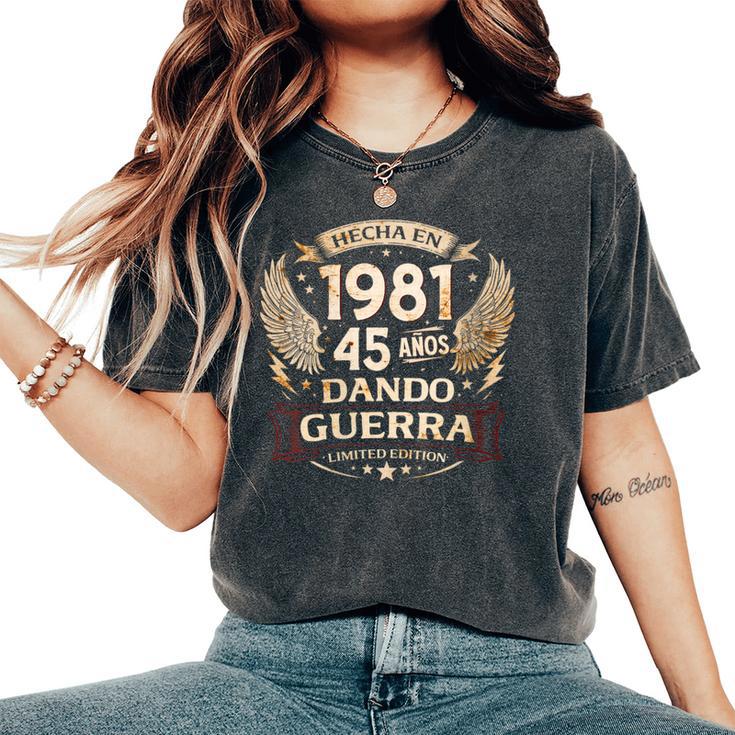 45 Cumpleaños Hombre 45 Años Original De 1981 Cuello Camiseta extragrande cómoda para mujer