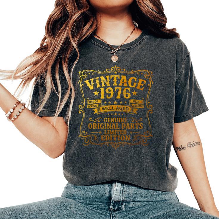 50歳 誕生日 男性女性intage 1976年1976年生まれ レトロデザインブランド レディースオーバーサイズコンフォートTシャツ
