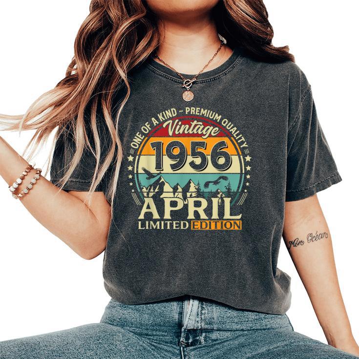 70 Cumpleaños Hombre Regalo Abril 1956 Camiseta extragrande cómoda para mujer
