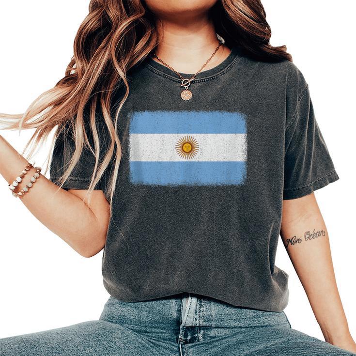Gráfico De Bandera De Argentina Para Hombres Es Y Niños In Mangas Camiseta extragrande cómoda para mujer
