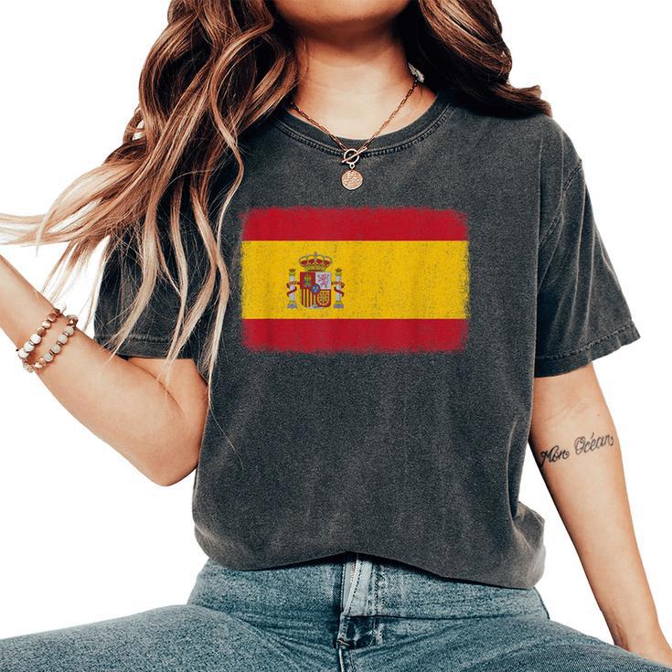 Gráfico De Bandera De España Para Hombres Es Y Niños Camiseta extragrande cómoda para mujer