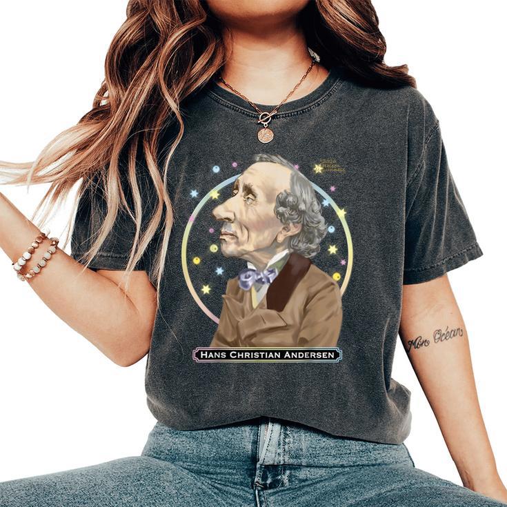 Hans Christian Andersen Querido Autor Danés De Cuentos De Hadas Camiseta extragrande cómoda para mujer