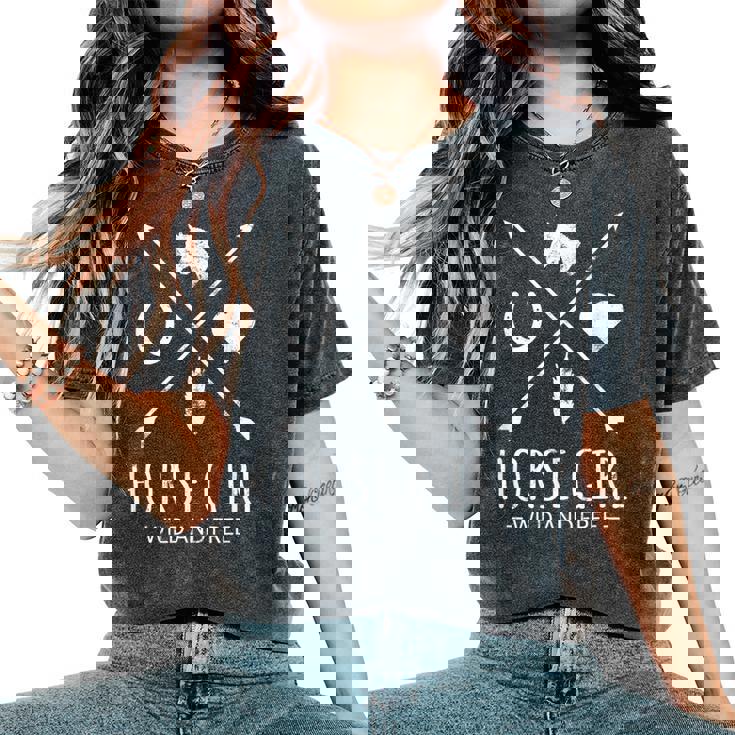 Horse Girl Wild And Free Arrow 馬好き乗馬tシャツ レディースオーバーサイズコンフォートTシャツ