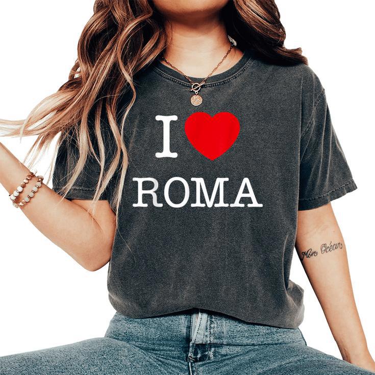 I Love Roma Graphic Novelty & Cool s レディースオーバーサイズコンフォートTシャツ