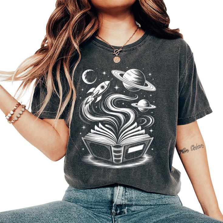Novedad Universo Libros Galaxy Aventura Dibujo Es In Mangas Camiseta extragrande cómoda para mujer