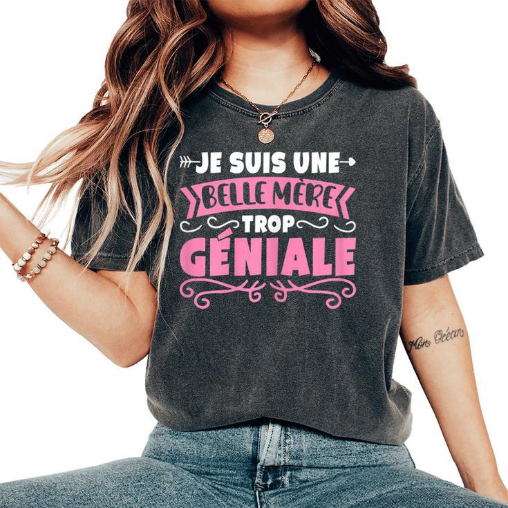 Oy Una Belle Madre Genal Belle-Maman Día De La Madre Camiseta extragrande cómoda para mujer
