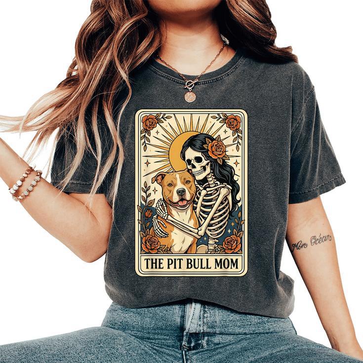 The Pit Bull Mom Tarot Card Women's Oversized Comfort T-Shirt
