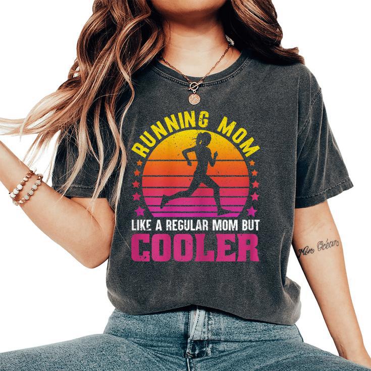 Running Mom Marathon Runner Regalo Del Día De La Madre Camiseta extragrande cómoda para mujer