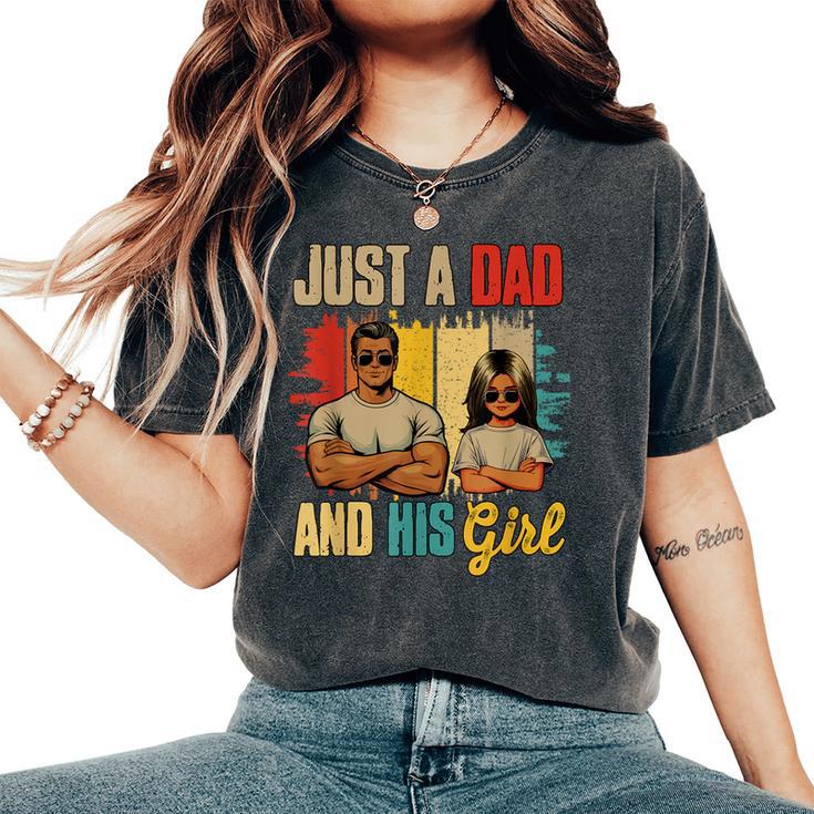 Solo Un Papà E Laua Ragazza Festa Del Papà Orgoglioso Amante Dei Bambini T-shirt comoda oversize da donna